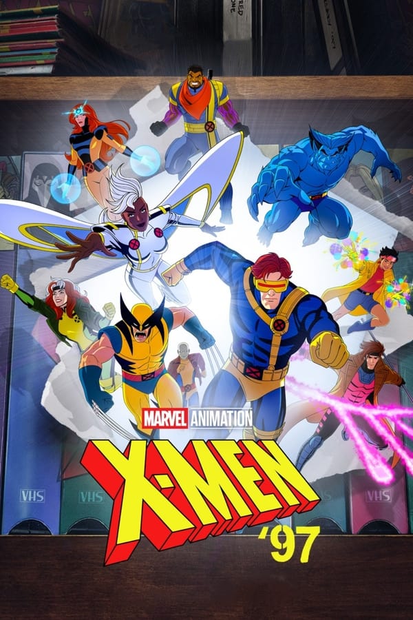 Équipe dynamique de super-héros dans 'X-Men '97', représentant le genre d'action disponible sur code Atlas Pro ONTV application